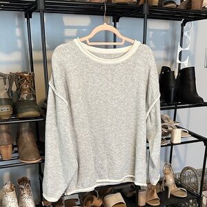 Gray and White Sweater